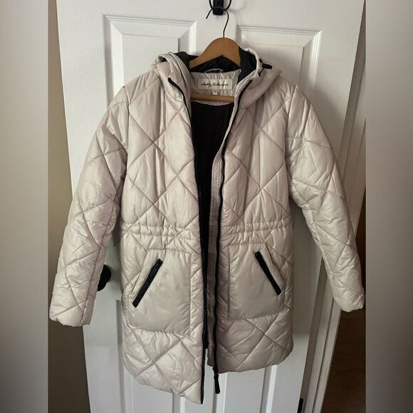 Sebby Collections Women’s Puffer Cream Colored Jacket Size S - Picture 3 of 8